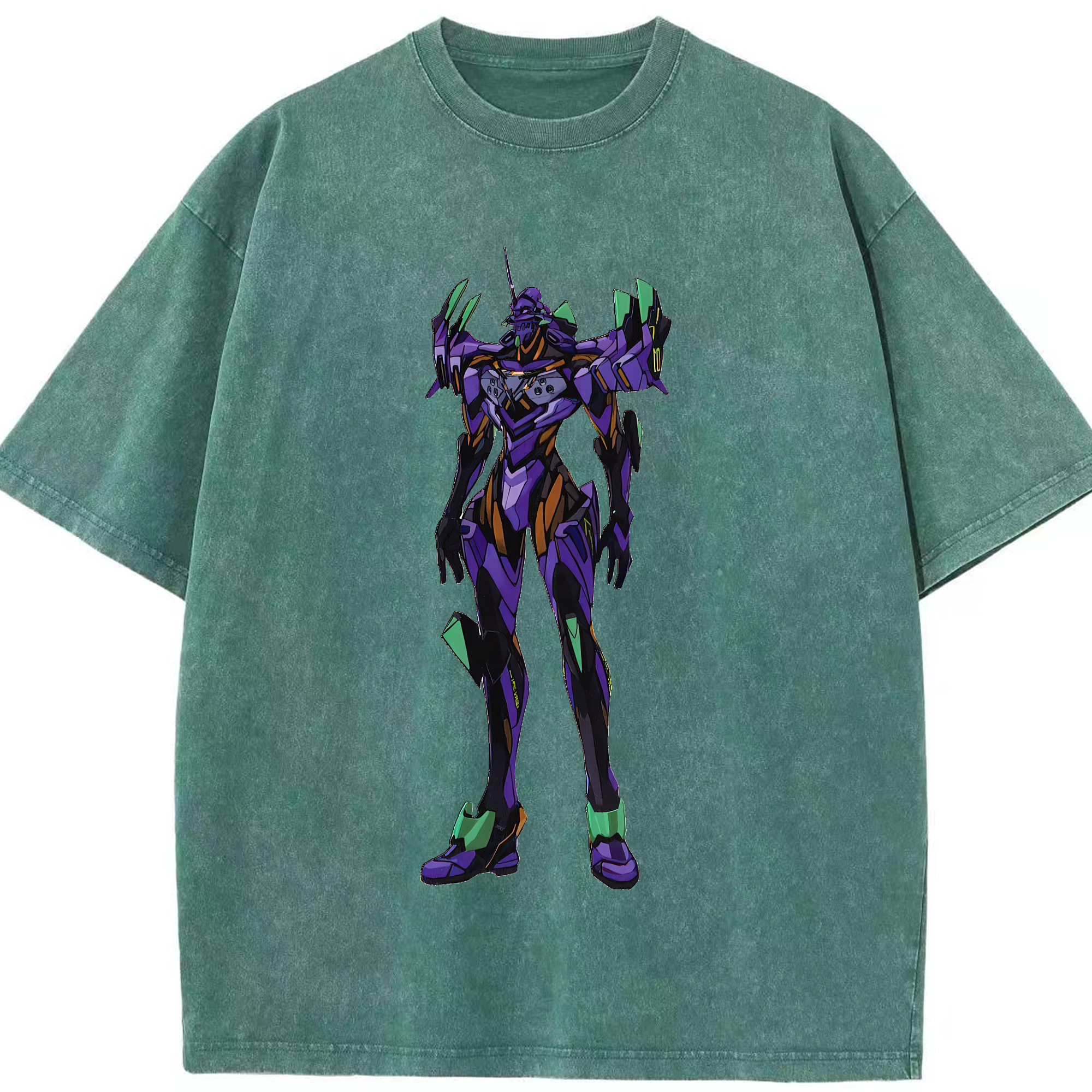 （画像用） EVA 新世紀エヴァンゲリオン 綿100% ヴィンテージ風 半袖Tシャツ（フロントプリント）